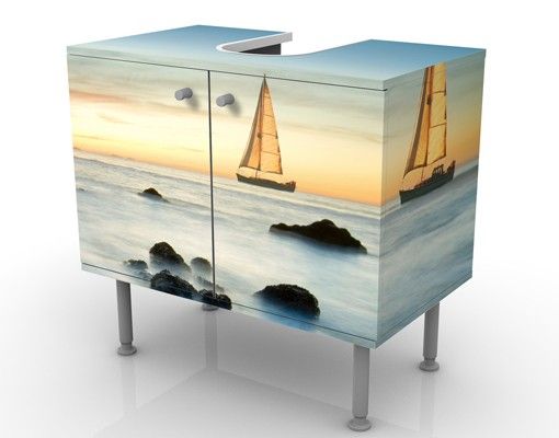Wash basin cabinet design - Sailboats On the Ocean