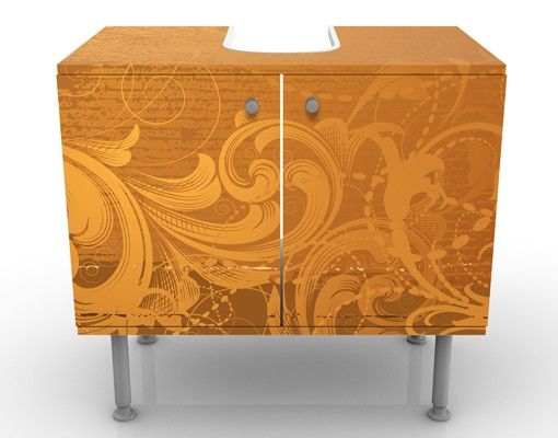 Wash basin cabinet design - Golden Baroque