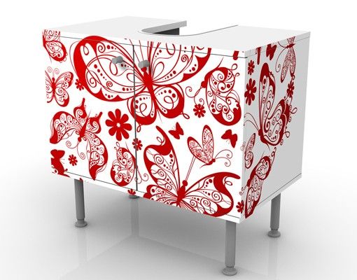 Wash basin cabinet design - Heart Of Butterflies