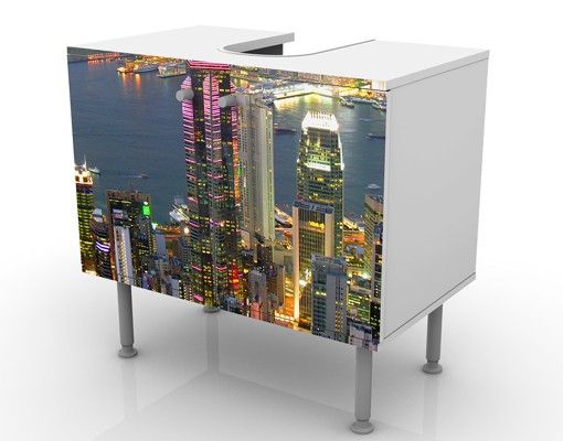 Wash basin cabinet design - Hong Kong Skyline