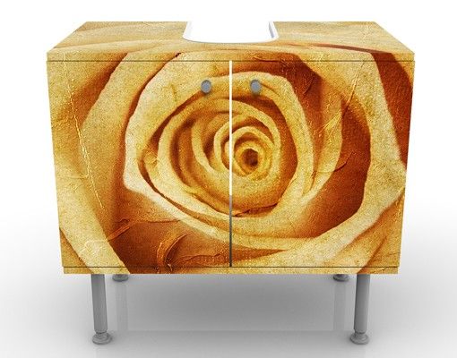 Wash basin cabinet design - Vintage Rose