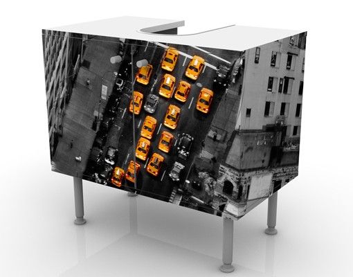 Wash basin cabinet design - Taxi Lights Manhattan