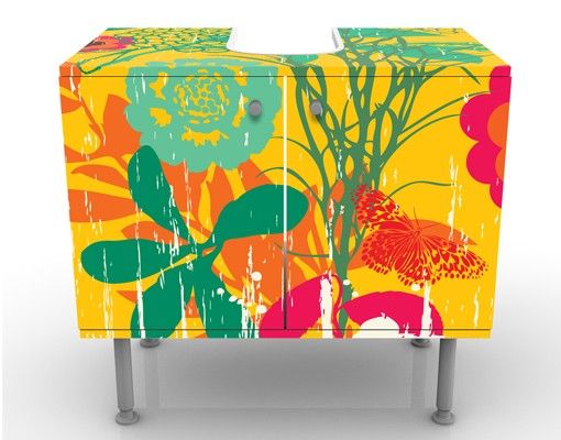 Wash basin cabinet design - Grunge Garden