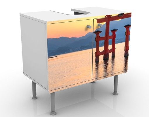 Wash basin cabinet design - Torii At Itsukushima