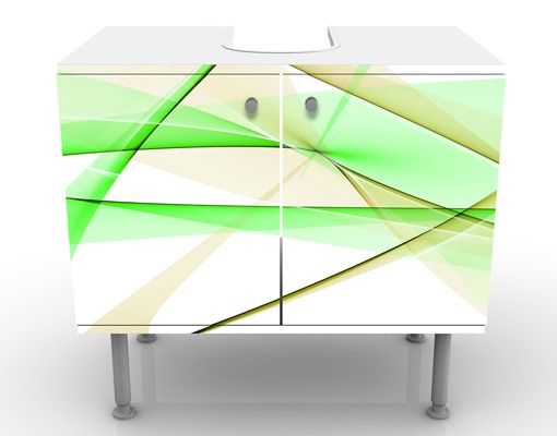 Wash basin cabinet design - Transparent Waves