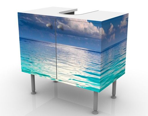 Wash basin cabinet design - Turquoise Lagoon