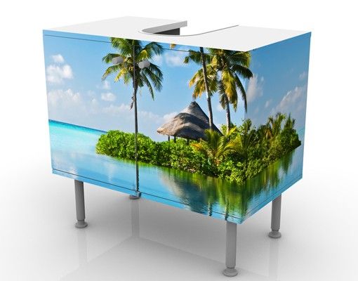 Wash basin cabinet design - Tropical Paradise