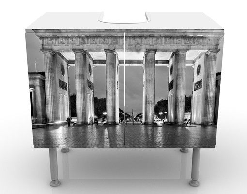 Wash basin cabinet design - Illuminated Brandenburg Gate II