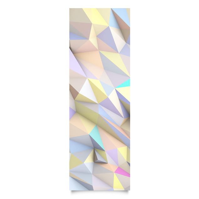 Adhesive film for furniture - Geometrical Pastel Triangles In 3D
