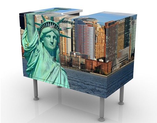 Wash basin cabinet design - New York Skyline