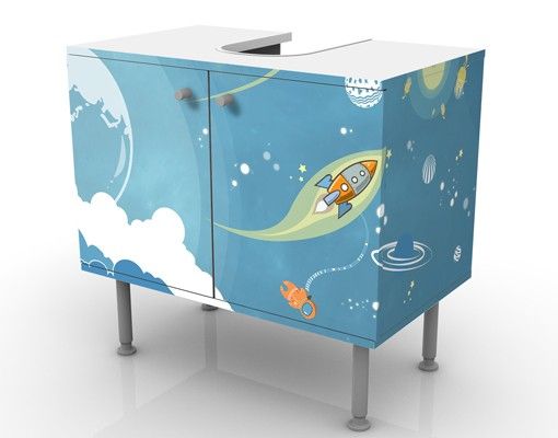 Wash basin cabinet design - No.MW16 Colourful Hustle And Bustle In Space