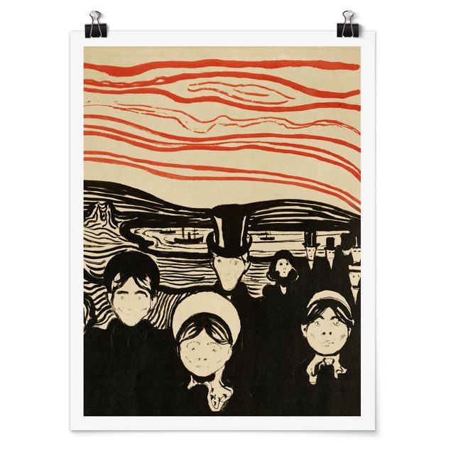 Poster art print - Edvard Munch - Anxiety