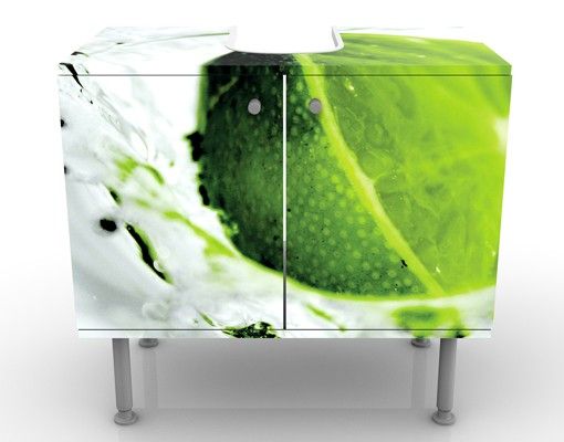 Wash basin cabinet design - Splash Lime