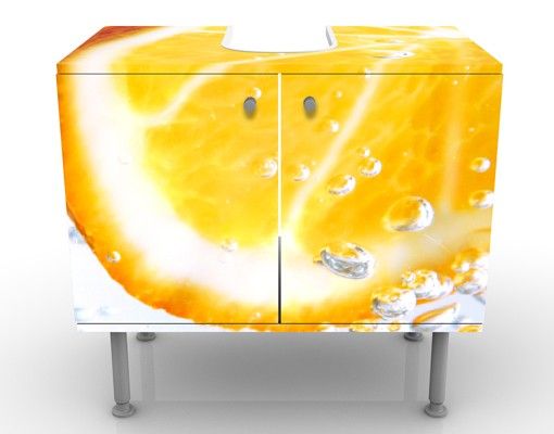 Wash basin cabinet design - Splash Orange