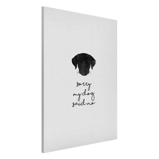 Magnetic memo board - Pet Quote Sorry My Dog Said No