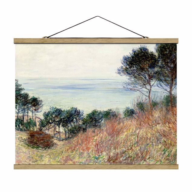 Fabric print with poster hangers - Claude Monet - The Coast Of Varengeville