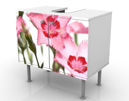 Wash basin cabinet design - Pink Flowers