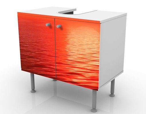 Wash basin cabinet design - Red Sunset