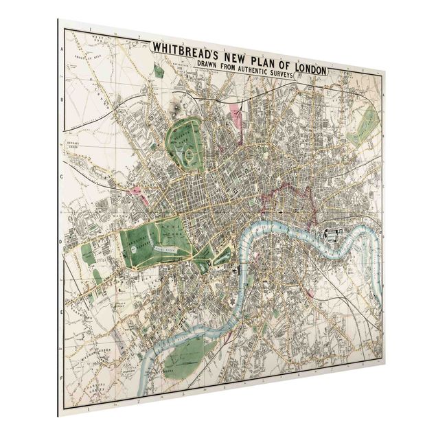 Alu dibond Vintage Map London