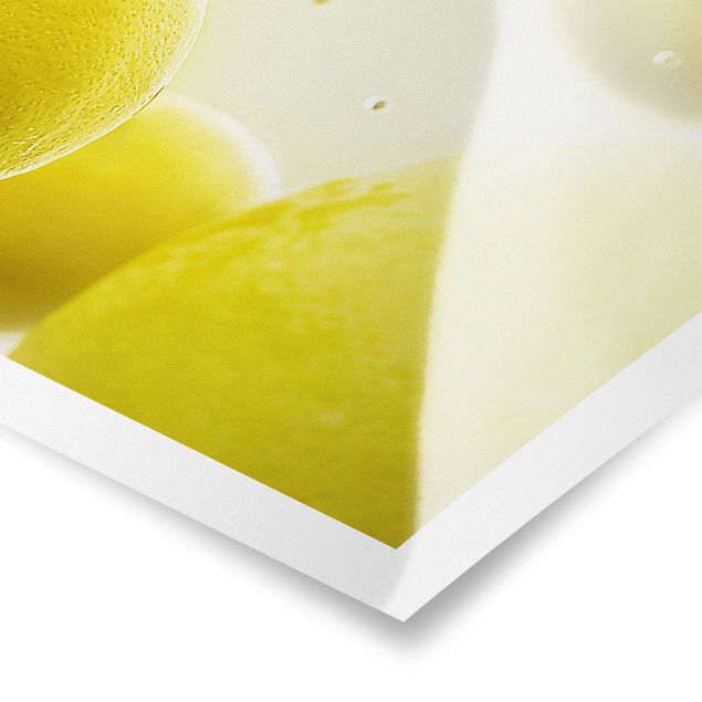 Panoramic poster kitchen - Lemons In Water