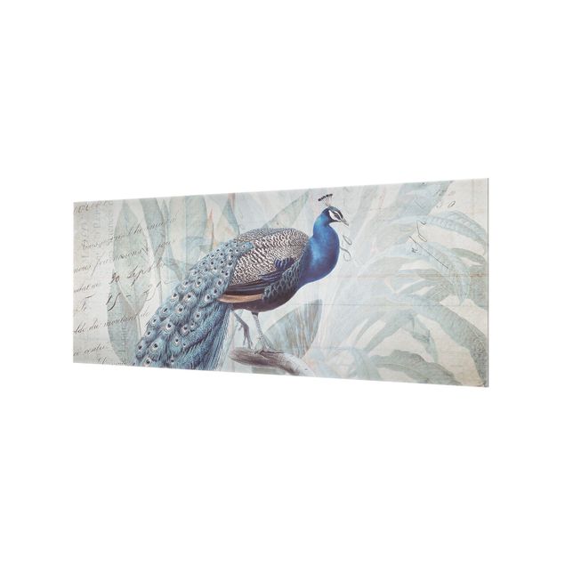 Splashback - Shabby Chic Collage - Peacock