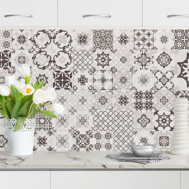 Kitchen splashback patterns Ceramic Tiles Agadir Grey