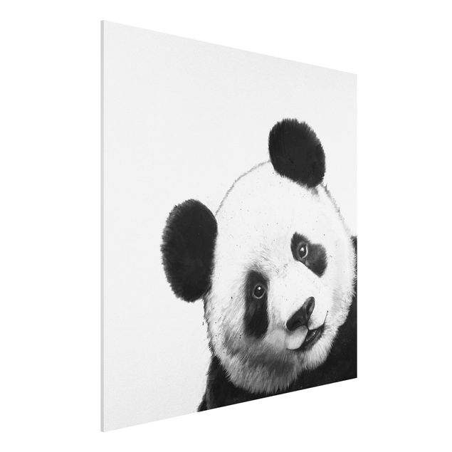 Print on forex - Illustration Panda Black And White Drawing