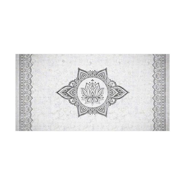 spiritual rugs Mandala Lotus Concrete Look