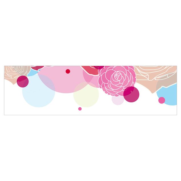 Kitchen wall cladding - Roses And Bubbles