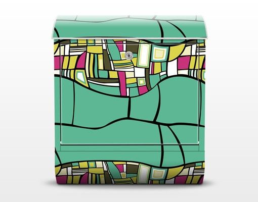 Letterbox - Abstract Pattern Design Turquoise