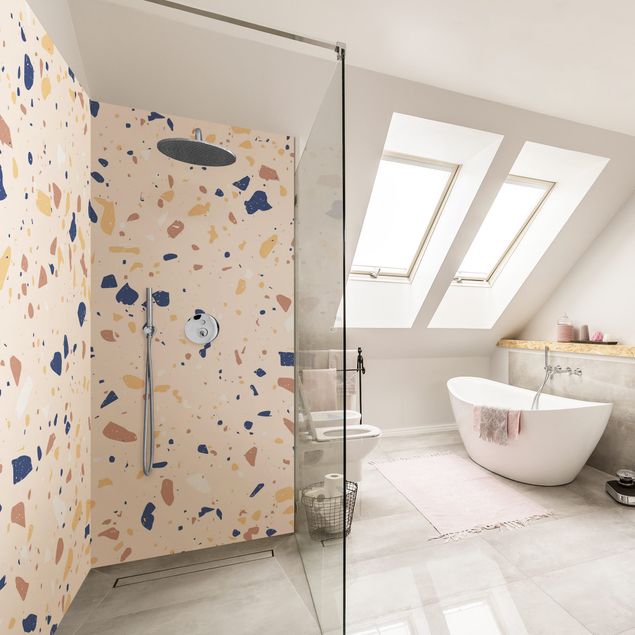 Shower wall cladding - Detailed Terrazzo Pattern Padua