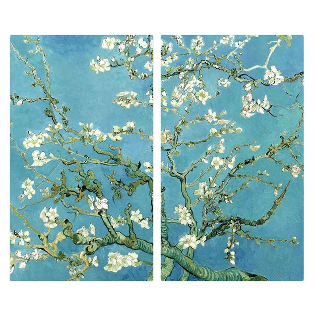 Glass stove top cover - Vincent Van Gogh - Almond Blossoms