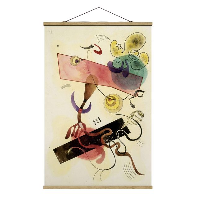 Fabric print with poster hangers - Wassily Kandinsky - Taches