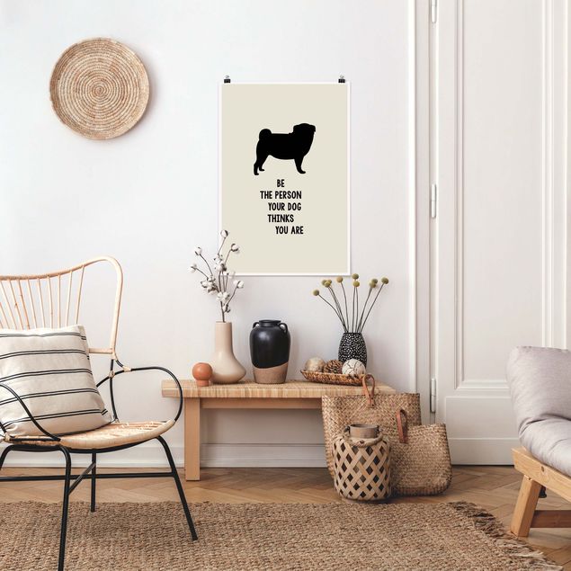 Poster - Thinking Pug