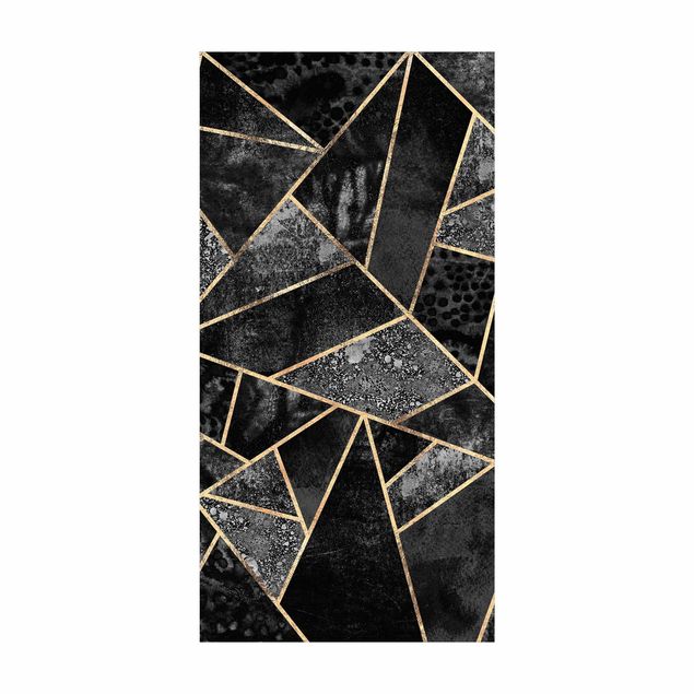 Abstract rugs Gray Triangles Gold