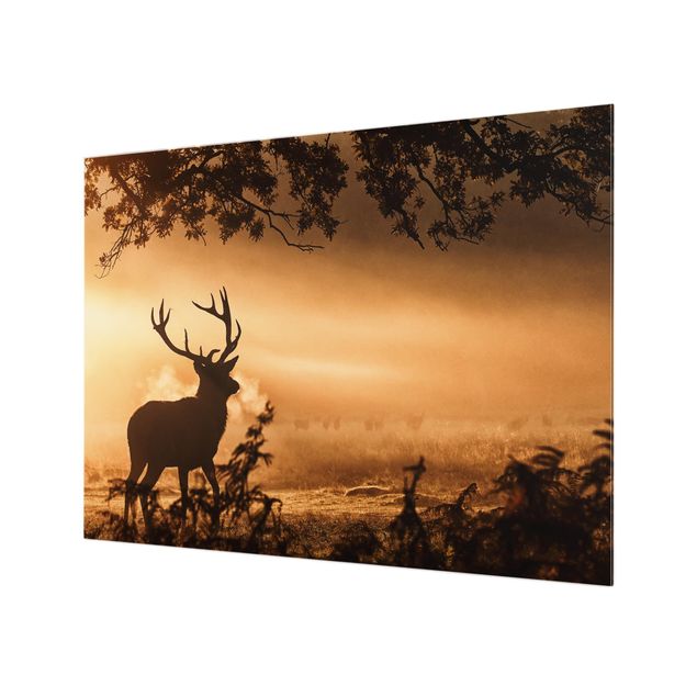 Glass Splashback - Deer In The Winter Forest - Landscape 3:4