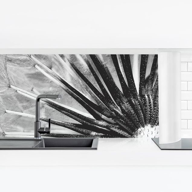 Kitchen wall cladding - Dandelion Black & White