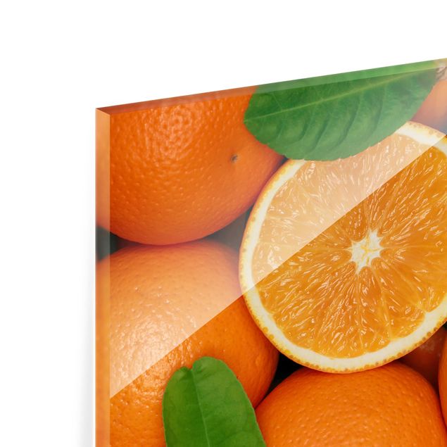 Glass Splashback - Juicy Oranges - Square 1:1