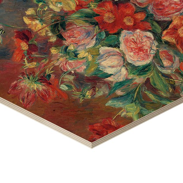 Wooden hexagon - Auguste Renoir - Flower vase