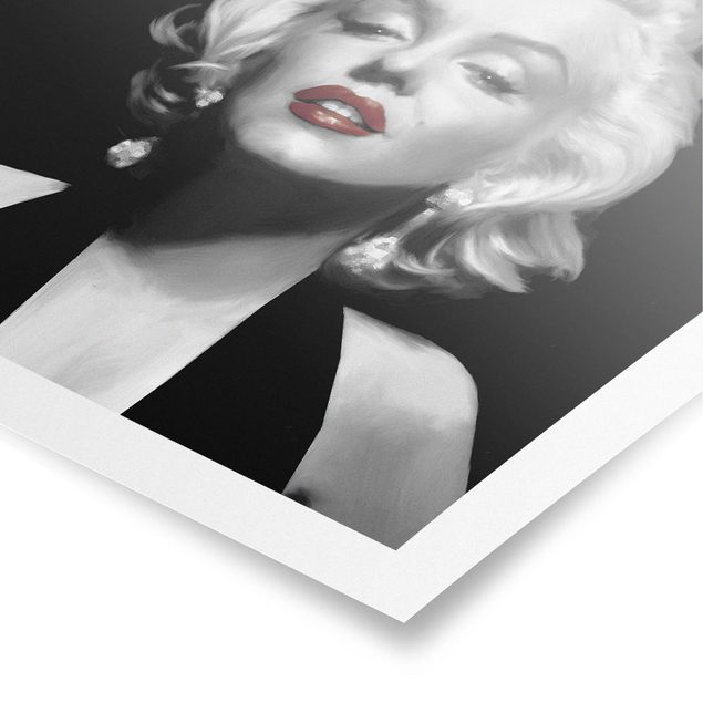 Poster - Marilyn With Red Lips