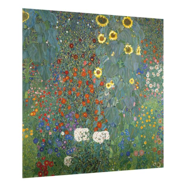Glass splashbacks Gustav Klimt - Garden Sunflowers