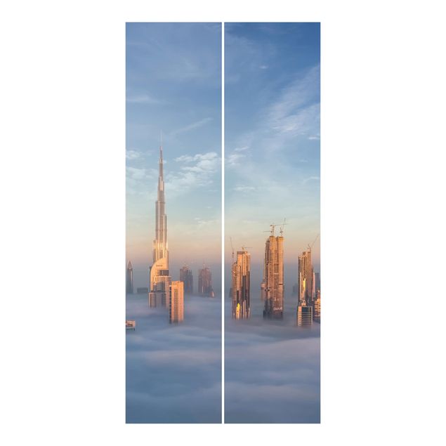 Sliding panel curtains set - Dubai Above The Clouds