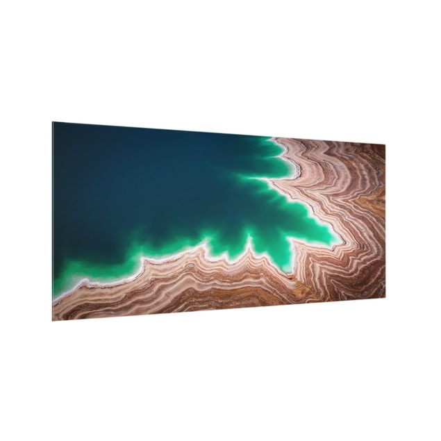 Glass splashbacks Layered Landscape At The Dead Sea