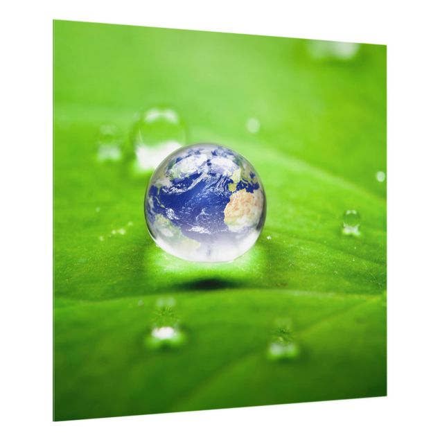 Glass Splashback - Save The Planet - Square 1:1