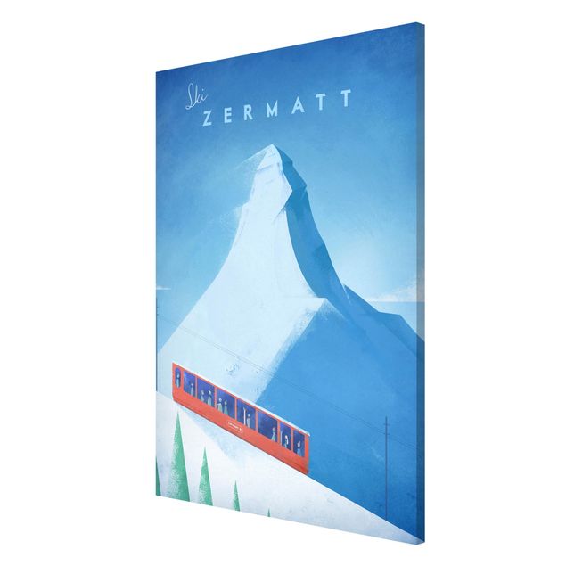 Magnetic memo board - Travel Poster - Zermatt