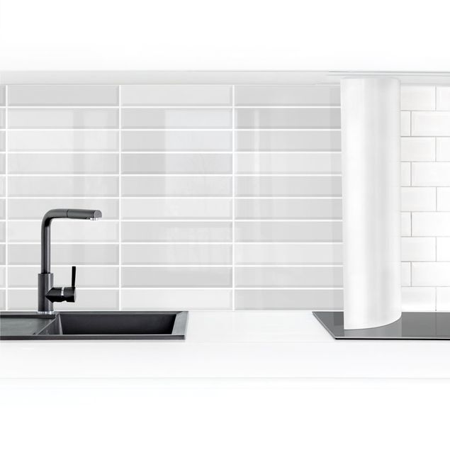 Kitchen wall cladding - Metro Tiles - Light grey