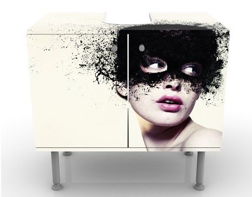 Wash basin cabinet design - The girl with the black mask