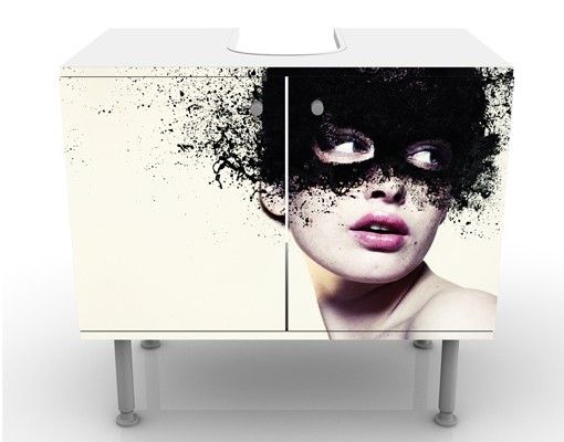 Wash basin cabinet design - The girl with the black mask