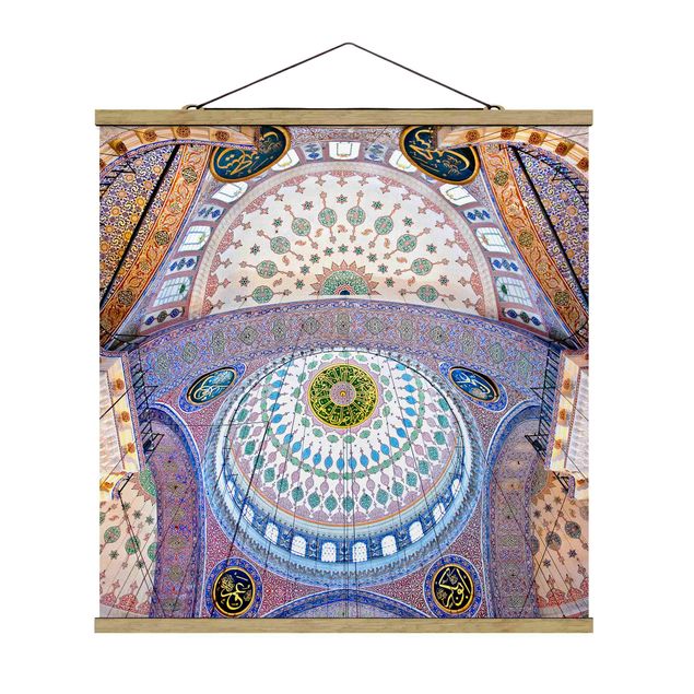 Fabric print with poster hangers - Blue Mosque In Istanbul
