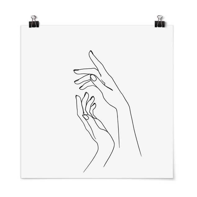 Poster - Line Art Hands